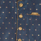 Sishu Boy's Blue Booti Woven Design Slim Fit Nehru Jacket And Rose Gold Kurta With Maroon Dhoti Set