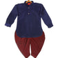 Sishu Boy's Blue Kurta And Cowl Dhoti Set