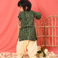 Sishu Boy's' Green Bandhni Kurta And Patiala Set