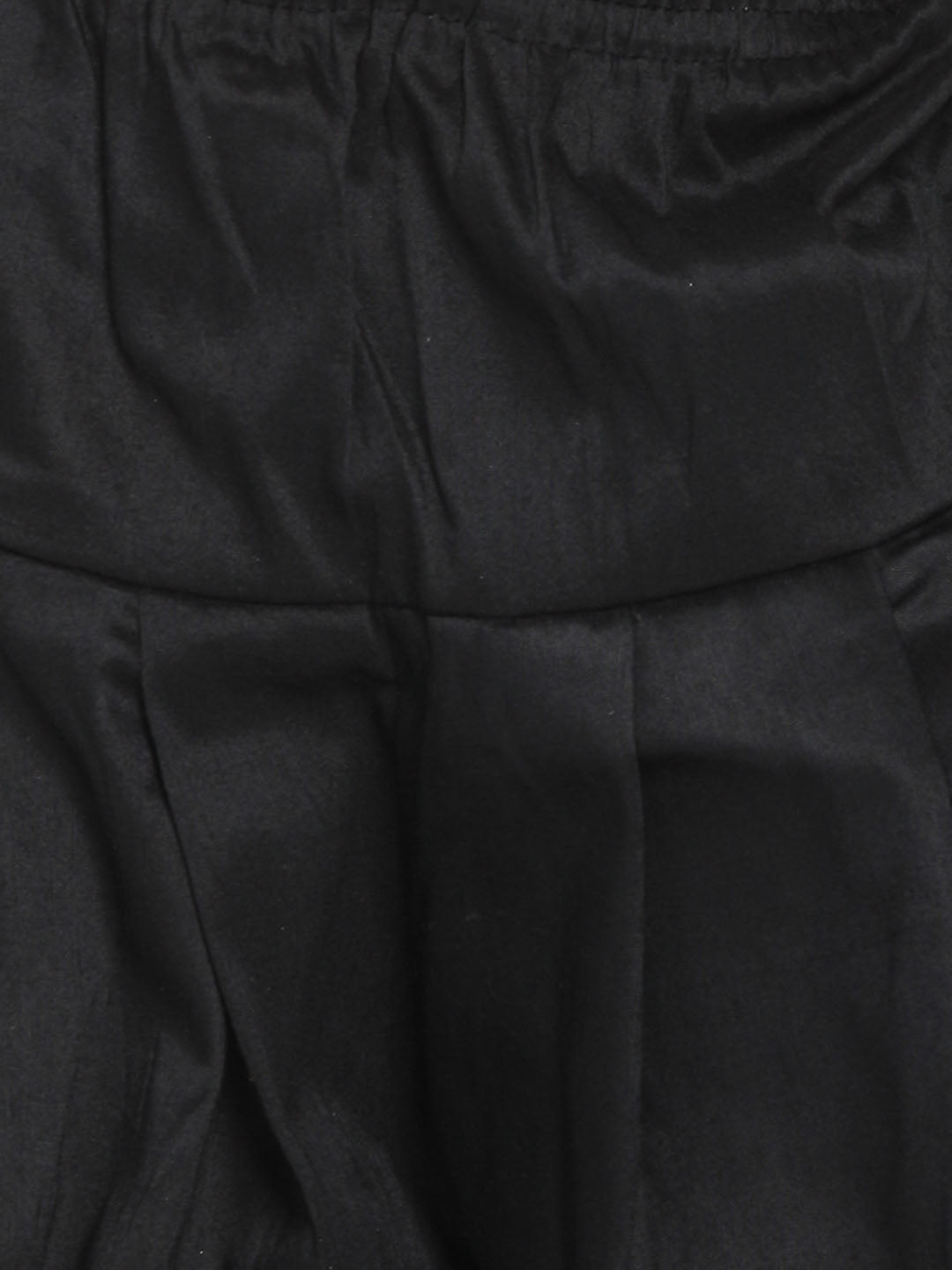 Sishu Boy's Maroon Kurta And Black Cowl Dhoti Set
