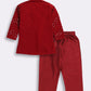 Sishu Boy's' Maroon Mirror Work Kurta Pyjama Set