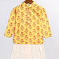 Sishu Boy's' Multicolor-Base-Mustard And Cream Kurta Patiala Set