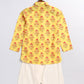 Sishu Boy's' Multicolor-Base-Mustard And Cream Kurta Patiala Set