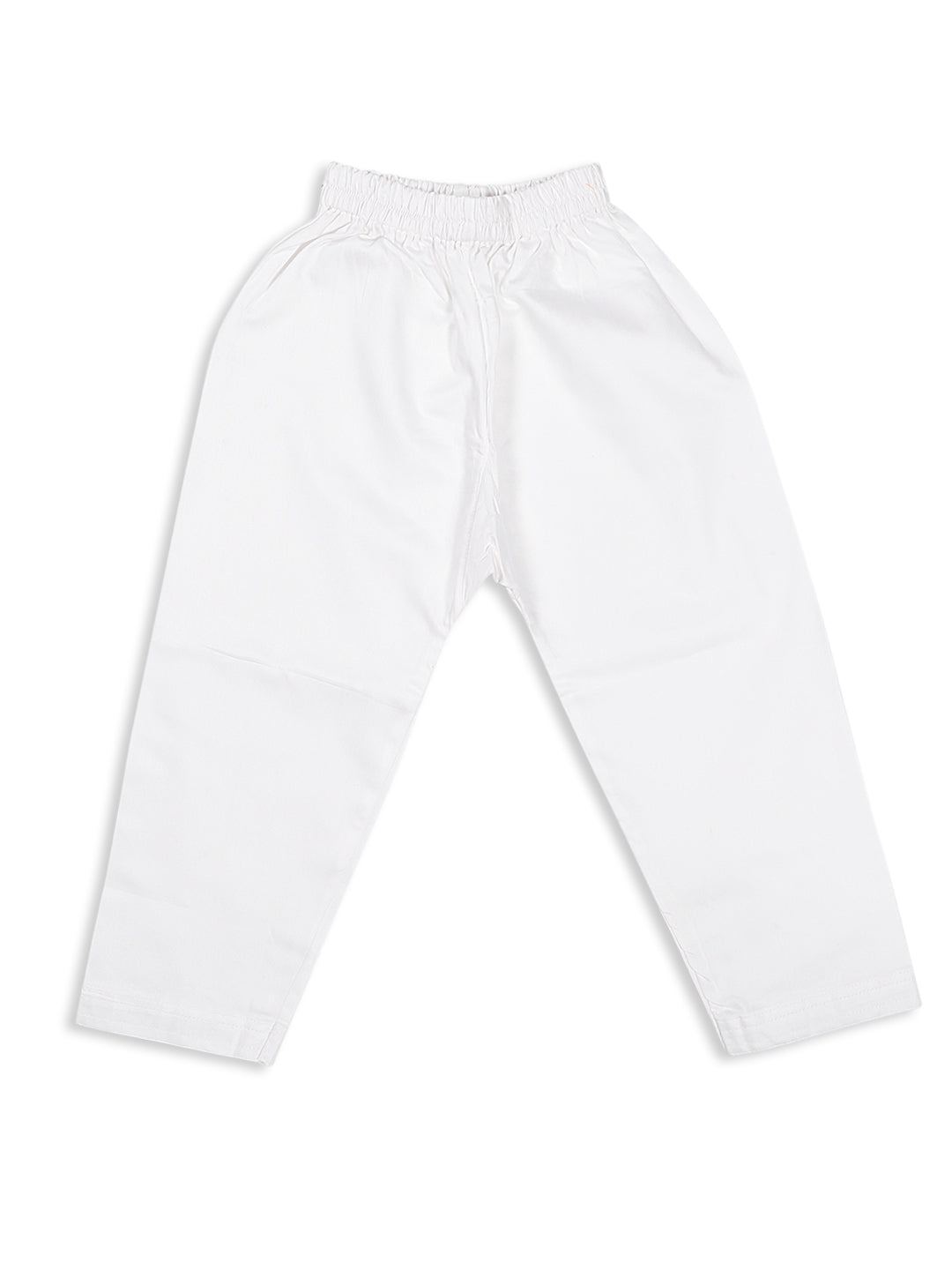 Sishu Boy's' Orange Cotton Kurta And White Pyjama Set
