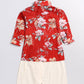 Sishu Boy's Red Floral Printed Kurta Patiala Set