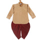 Sishu Boy's Rose Gold & Maroon Kurta With Dhoti Pant Set