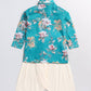 Sishu Boy's Turquoise Blue Floral Printed Kurta Patiala Set