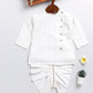 Sishu Boy's White Embellished Angrakha Kurta Dhoti Set