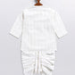 Sishu Boy's White Embellished Angrakha Kurta Dhoti Set