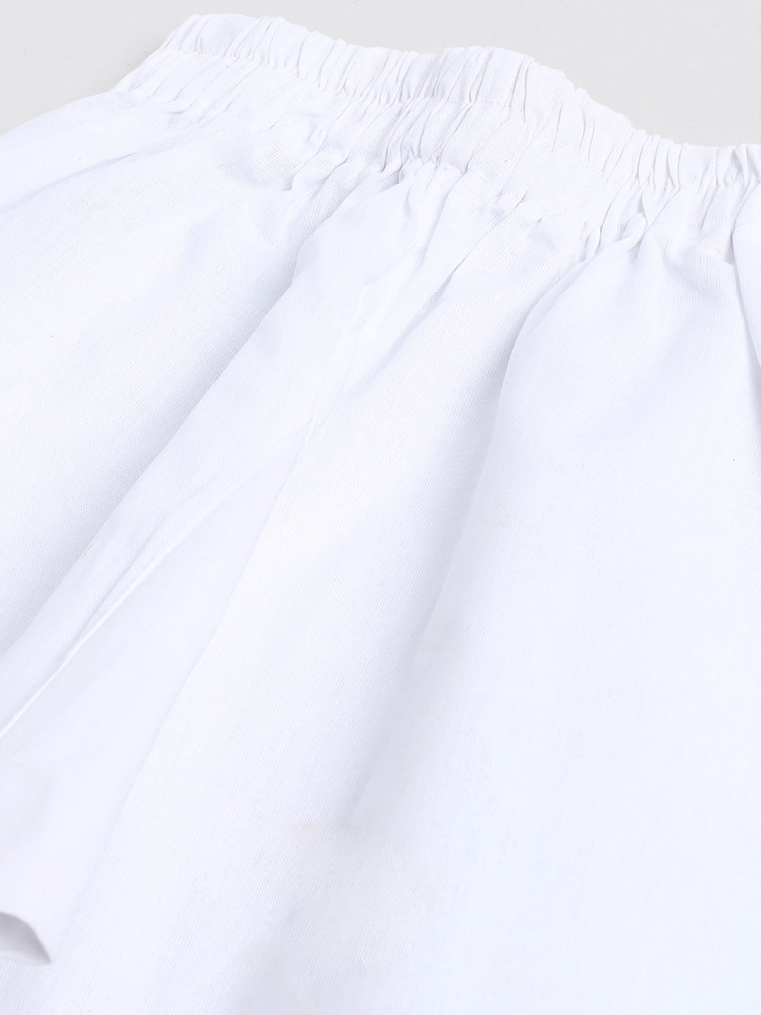 Sishu Boy's White Printed Cotton Kurta Pyjama Set