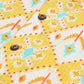 Sishu Boy's Yellow And White Printed Cotton Kurta Pyjama Set