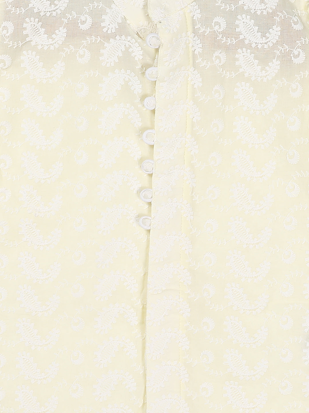 Sishu Boy's Yellow Chikankari Pure Cotton Kurta