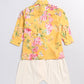 Sishu Boy's Yellow Floral Printed Kurta Patiala Set