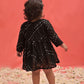 Sishu Girl's Black Mirror Kurta