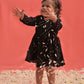 Sishu Girl's Black Mirror Kurta