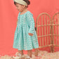 Sishu Girl's Green Chikankari Cotton Kurta