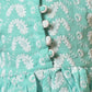 Sishu Girl's Green Chikankari Cotton Kurta