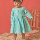 Sishu Girl's Green Chikankari Cotton Kurta