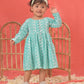Sishu Girl's Green Chikankari Cotton Kurta