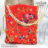 Handmade Square Embroided Wedding Potli