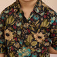 Black Cambric Cotton Navratri Boys Kurta Set