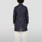 Navy Blue Rayon Diwali Boys Kurta Set