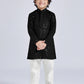 Blue Rayon Casual Boys Kurta Set