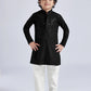 Blue Rayon Casual Boys Kurta Set