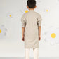 Grey Rayon Diwali Boys Kurta Set