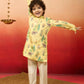 Yellow Rayon Diwali Boys Kurta Set