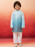 Aqua Cotton Blend Navratri Boys Kurta Set