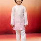 Onion Pink Sequins Cotton Navratri Boys Kurta Set