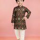 Green Rayon Wedding Boys Kurta Set