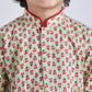 Mint Green Cotton Indated Traditions Boys Kurta Set