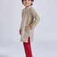 Mint Green Cotton Indated Traditions Boys Kurta Set