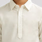 Cream Viscose Casual Boys Kurta Set