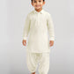 Cream Viscose Casual Boys Kurta Set