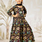 Multicolor Cotton Wedding Wear Girls Anarkali Set Pyjama