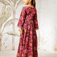 Multicolor Cotton Wedding Wear Girls Anarkali Set