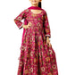 Multicolor Cotton Wedding Wear Girls Anarkali Set