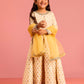 Cream Silk Blend Wedding Wear Girls Co-Ord Set