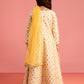 Cream Silk Blend Wedding Wear Girls Co-Ord Set