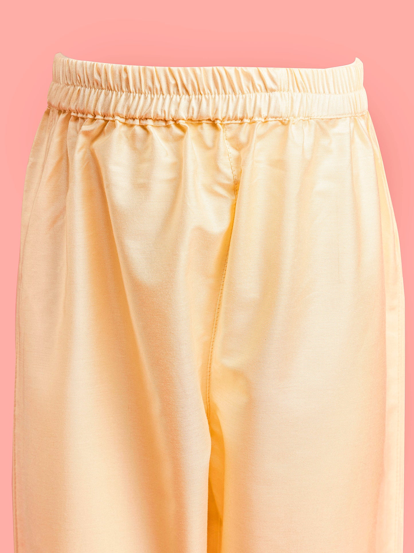 Cream Silk Blend Wedding Wear Girls Co-Ord Set