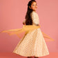 Cream Silk Blend Wedding Wear Girls Co-Ord Set