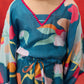 Blue Cotton Muslin Navratri Wear Girls Kurta Set