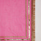 Pink Silk Blend Wedding Wear Girls Kurta Set