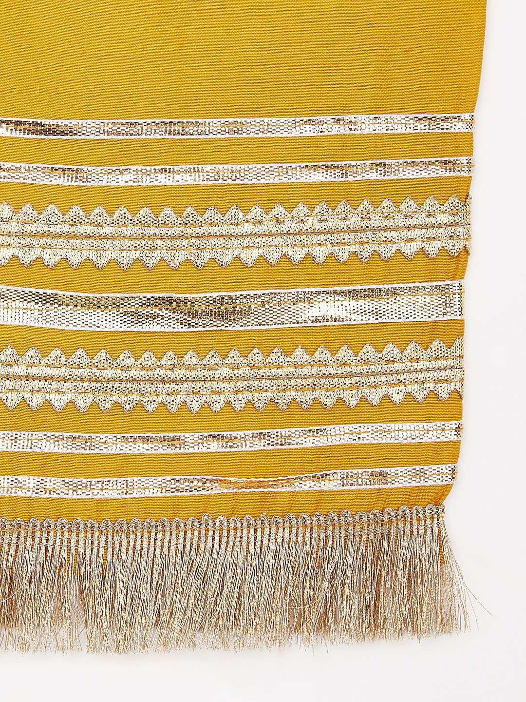 Yellow Silk Blend Wedding Wear Girls Kurta Set