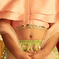 Girl's' Green And Pink Georgette Lehenga Set