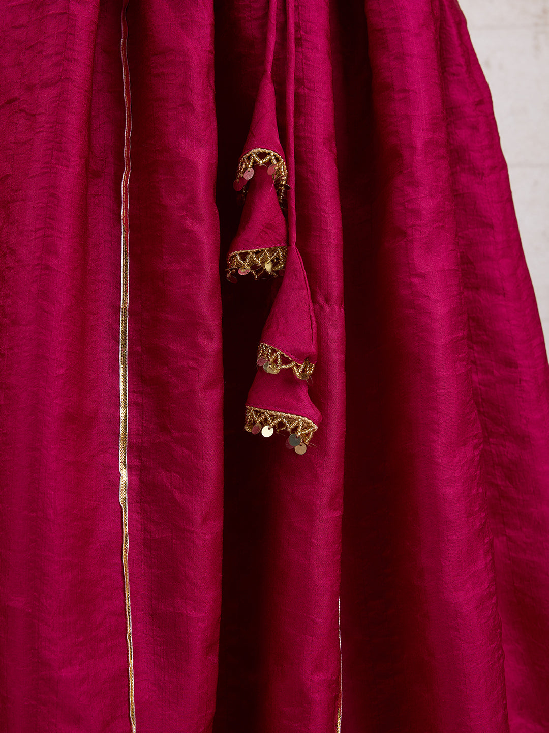 Rani Satin Wedding Wear Girls Lehenga Choli Set