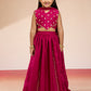 Rani Satin Wedding Wear Girls Lehenga Choli Set